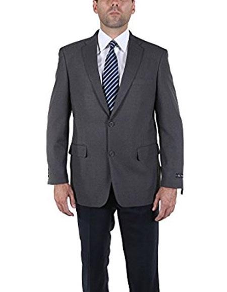 Men’s Classic 2 Button Gray Blazer