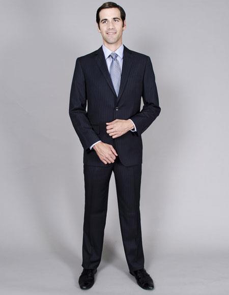 Giorgio Fiorelli Suit Men's Classic stripe Authentic Giorgio Fiorelli Brand suits Flat Front Pant