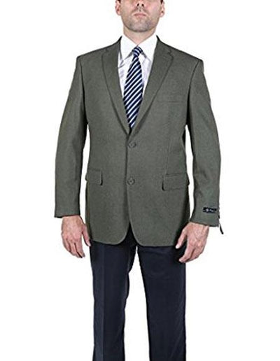 Men’s Classic Olive 2 Button Blazer Suit Jacket
