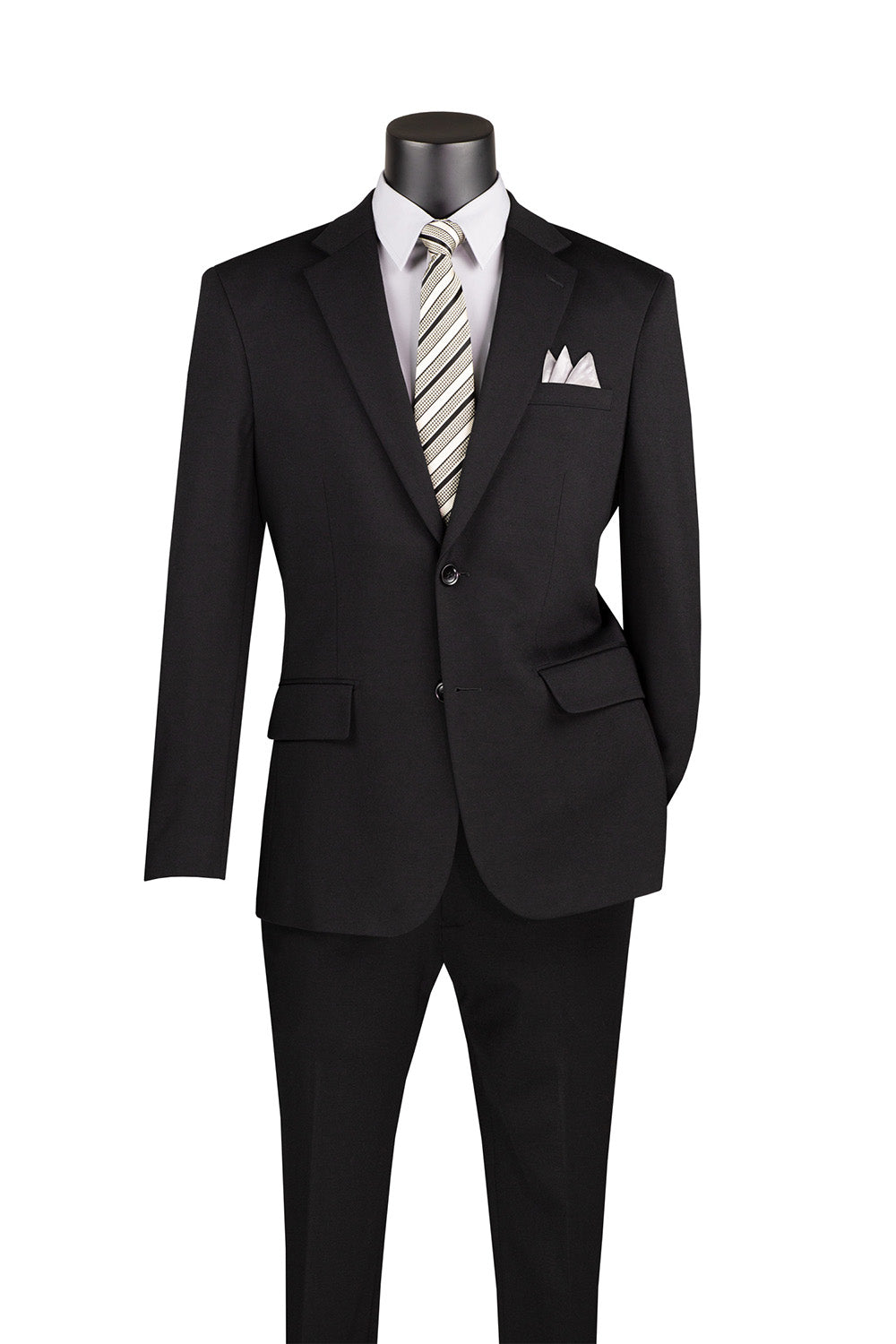 Slim Fit Black Stretch 2 Piece Suit