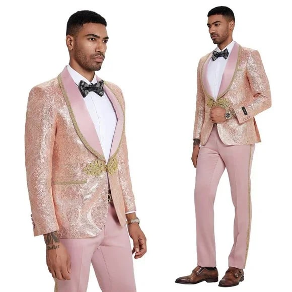 Blush Paisley 2pc Suit by Tazzio - 2026 Prom Special