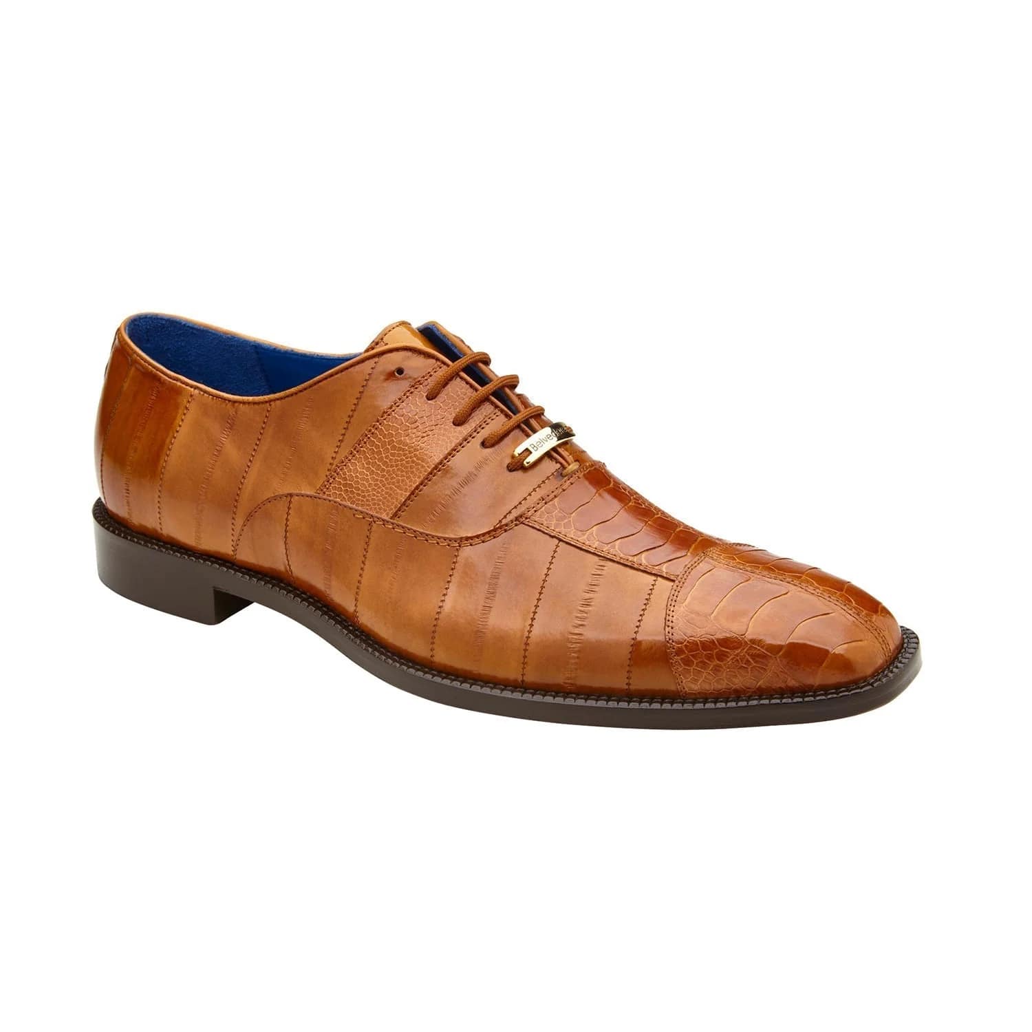 Belvedere Mare Split-toe Camel Ostrich & Eel Oxfords