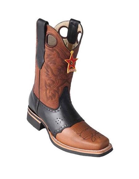 Men s Honey and Black Los Altos Boots Square Toe Dress Cowboy Boot Cheap Priced For Sale Online