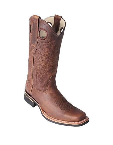 Men's Los Altos Boots Square Toe Dress Cowboy Boot Cheap Priced For Sale Online With Saddle Rubber Sole Handmade Honey