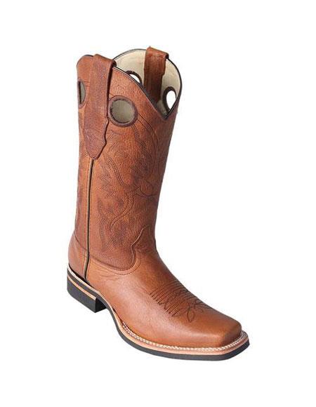 Men's Los Altos Boots Honey Square Toe Dress Cowboy Boot Cheap Priced For Sale Online With Saddle Rubber Sole Handmade
