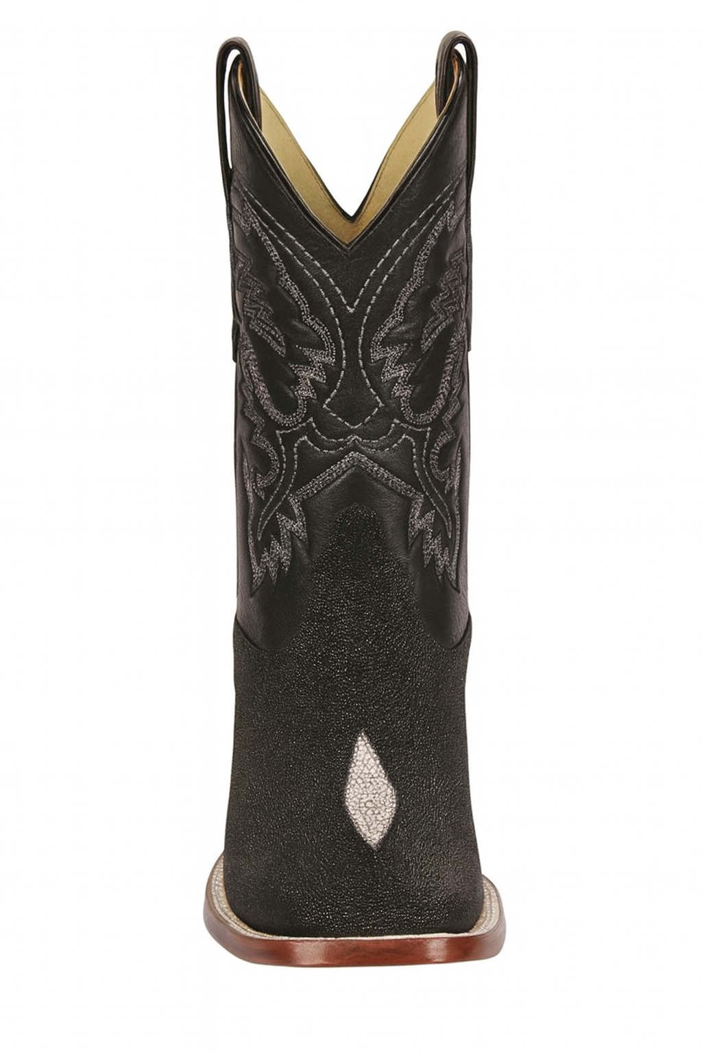 Square Toe Stingray Boots Black