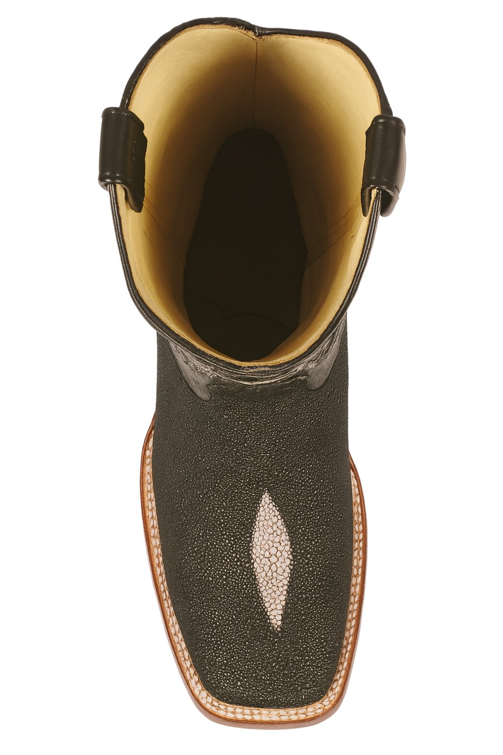 Square Toe Stingray Boots Black