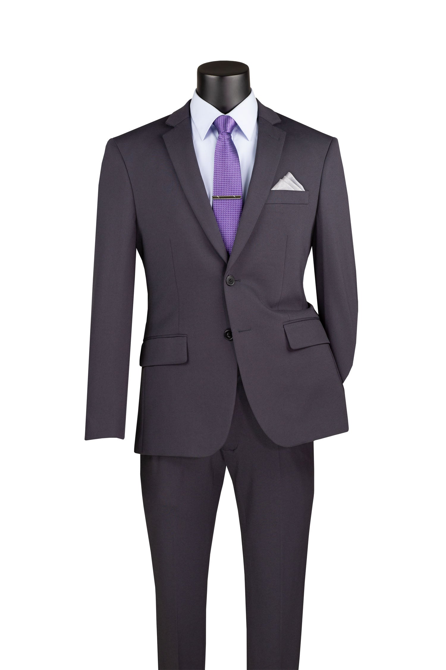 Slim Fit 2 Piece Suit Stretch Fabric by Vinci