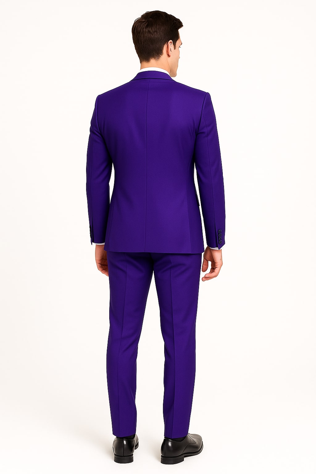 Purple Tuxedo Two-Piece Suit with Satin Lapel
