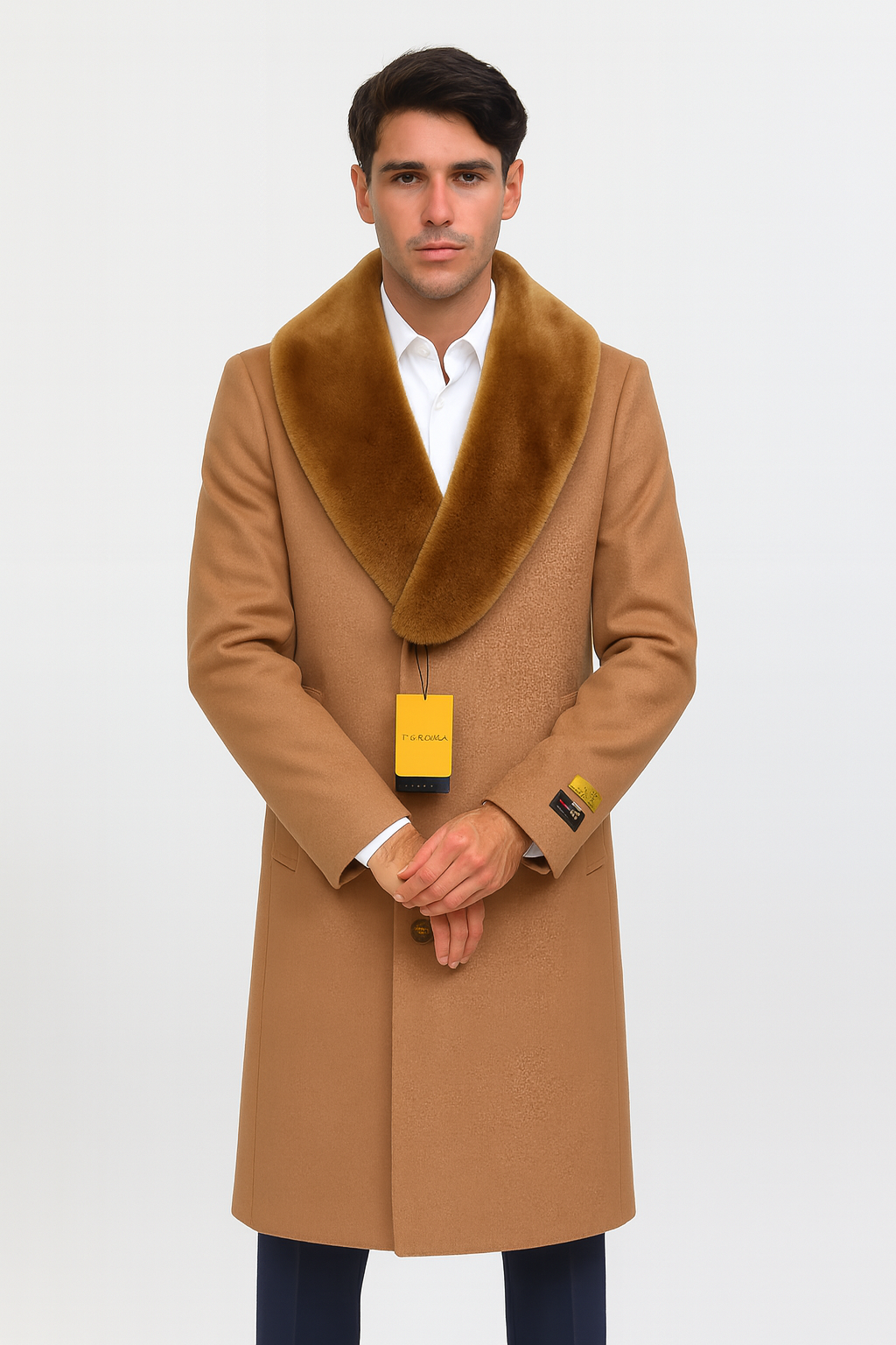 Men's Full-Length Cashmere Overcoat