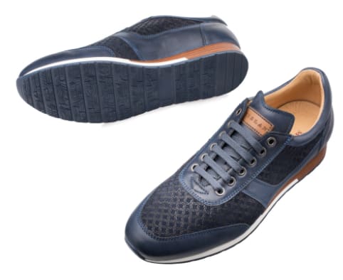 Maxim Calfskin/Suede Blue by Mezlan (Made in Spain)