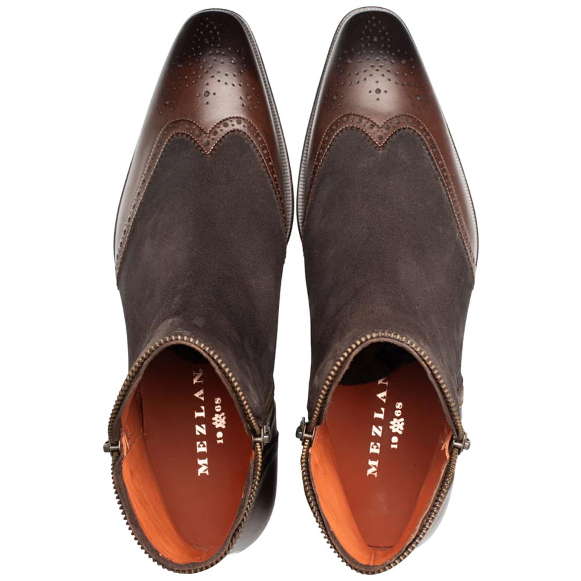 Camilleri Calf/Suede Ankle Zip Boot by Mezlan