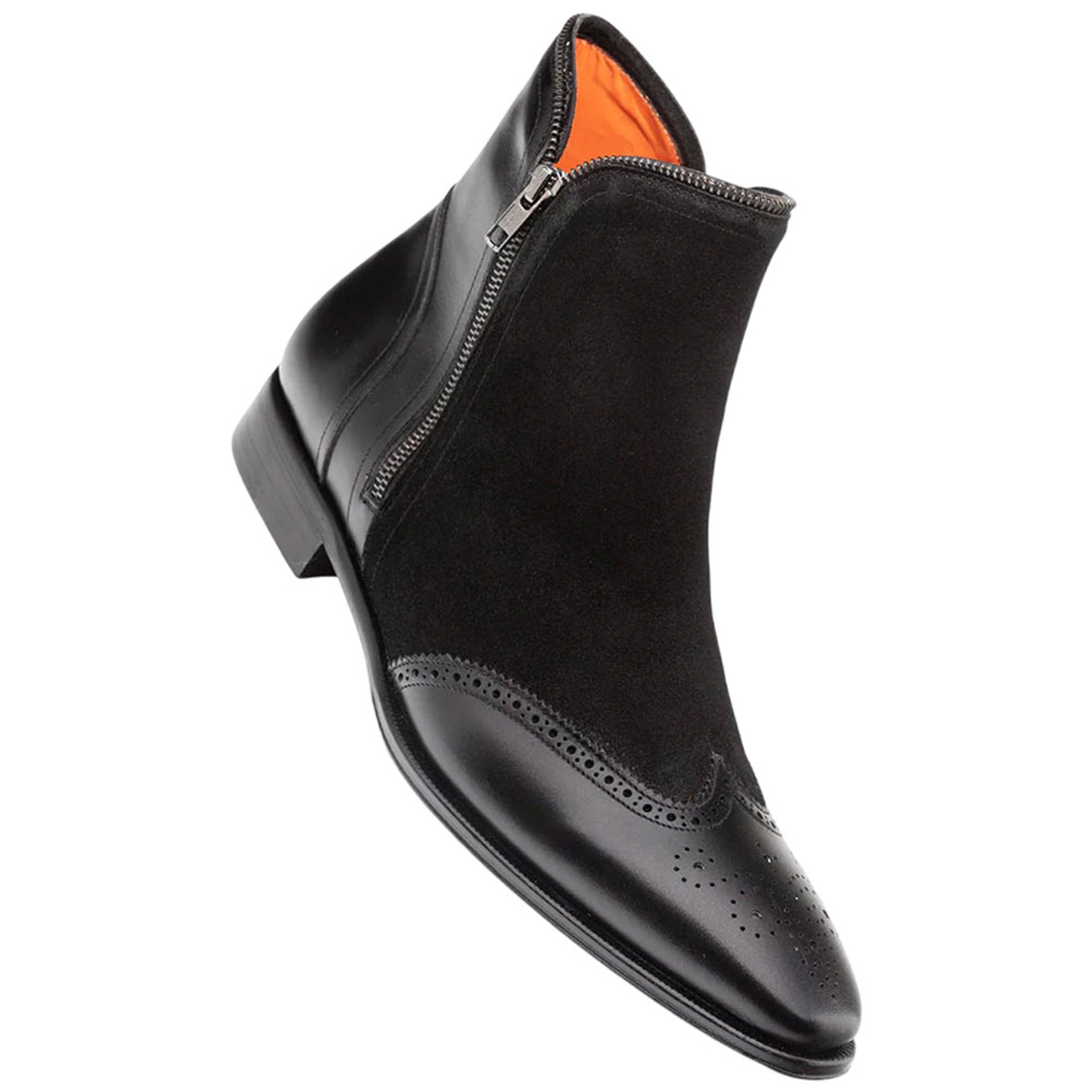 Men's Camilleri Calf/Suede Black Zip Boot Mezlan