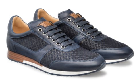 Maxim Calfskin/Suede Blue by Mezlan (Made in Spain)