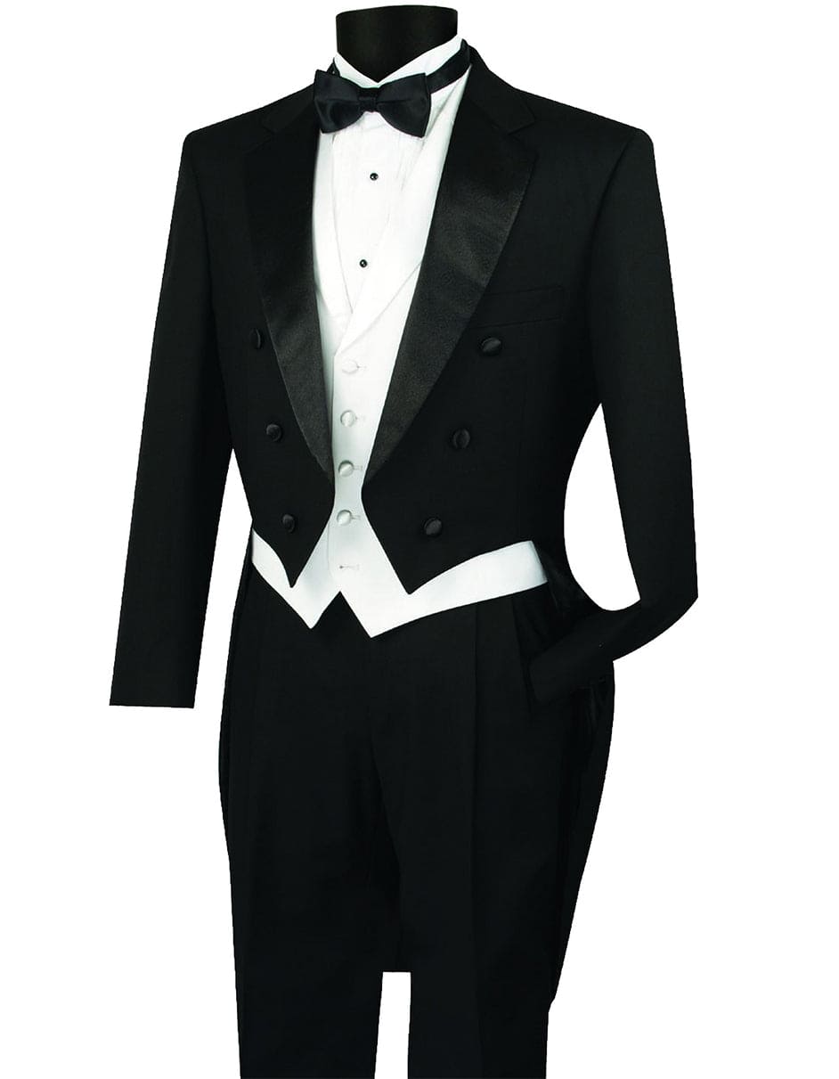 Classic Black 3pc Tail Tuxedo for Men