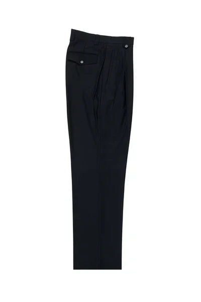 Tiglio Luxe Navy Wide Leg Wool Pants