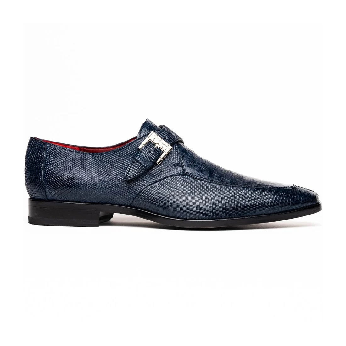 Toluca Navy Blue Monk Strap Dress Shoes