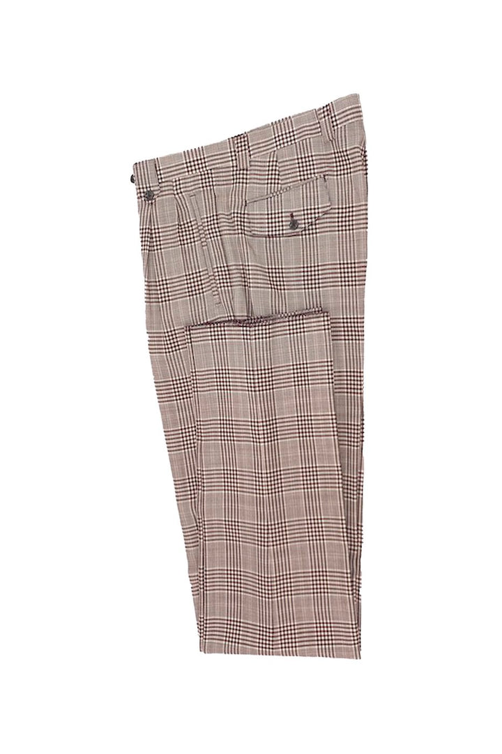 Wide Leg Houndstooth Wool Dress Pants by Tiglio Luxe