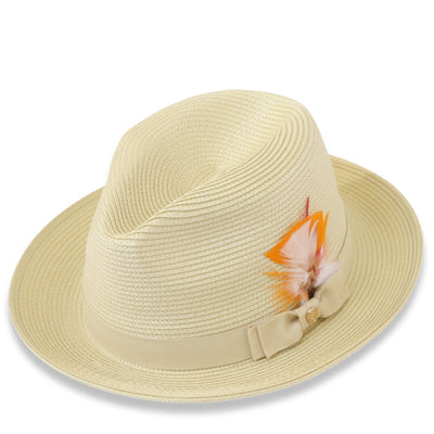 Tapa Tan Fedora β Menβs Crushable Straw Dress Hat