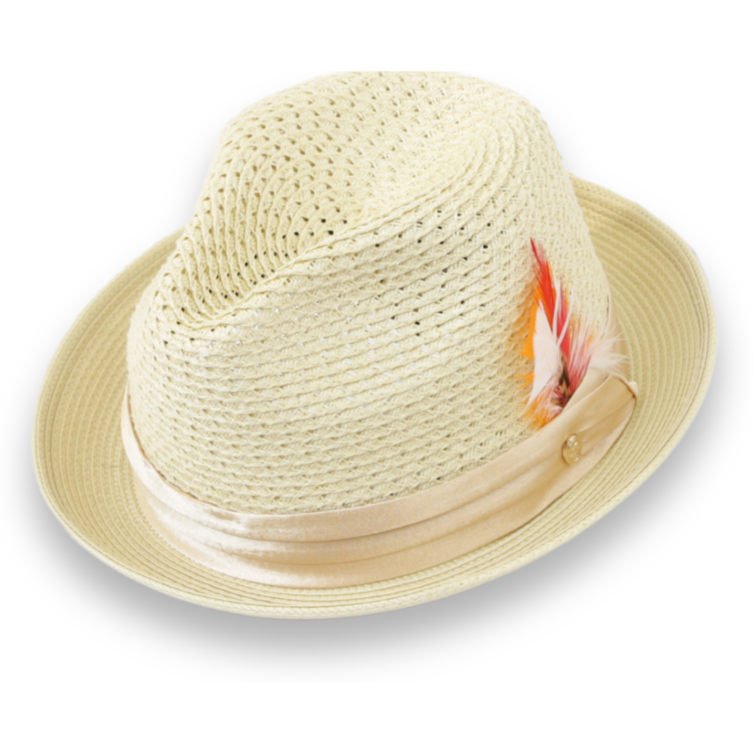 Castor Crushable Straw Straw Fedora by Ferrecci USA