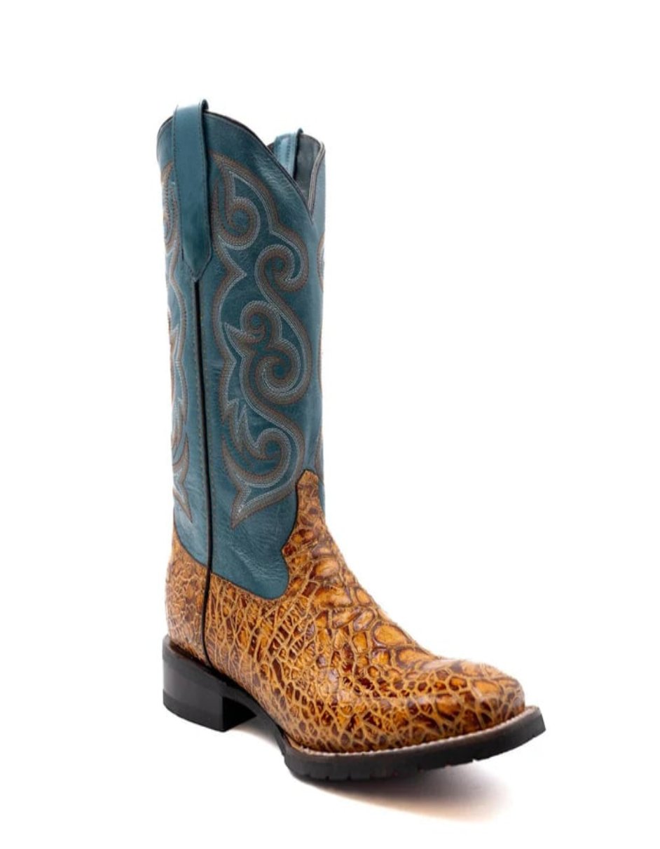 Ferrini Kai Sea Turtle Print Tan Boots for Men