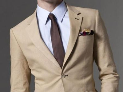 Men's & Boys Sizes Men's Kids Sizes Taupe Linen Suit Perfect for toddler Suit wedding attire outfits 100% Linen 2-Button - Mens Linen Suit