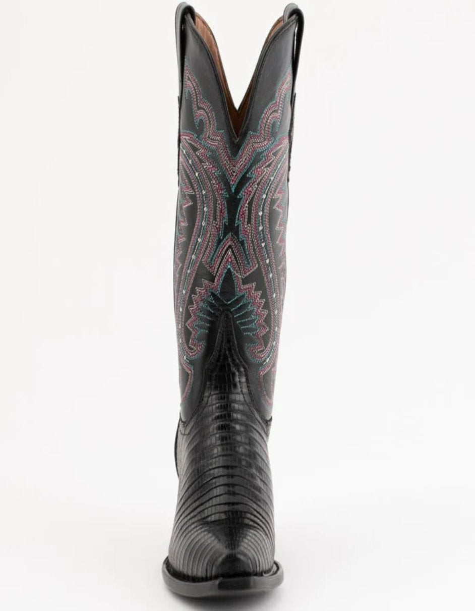 Ferrini Women's Taylor Snip Toe Lizard Boots Black