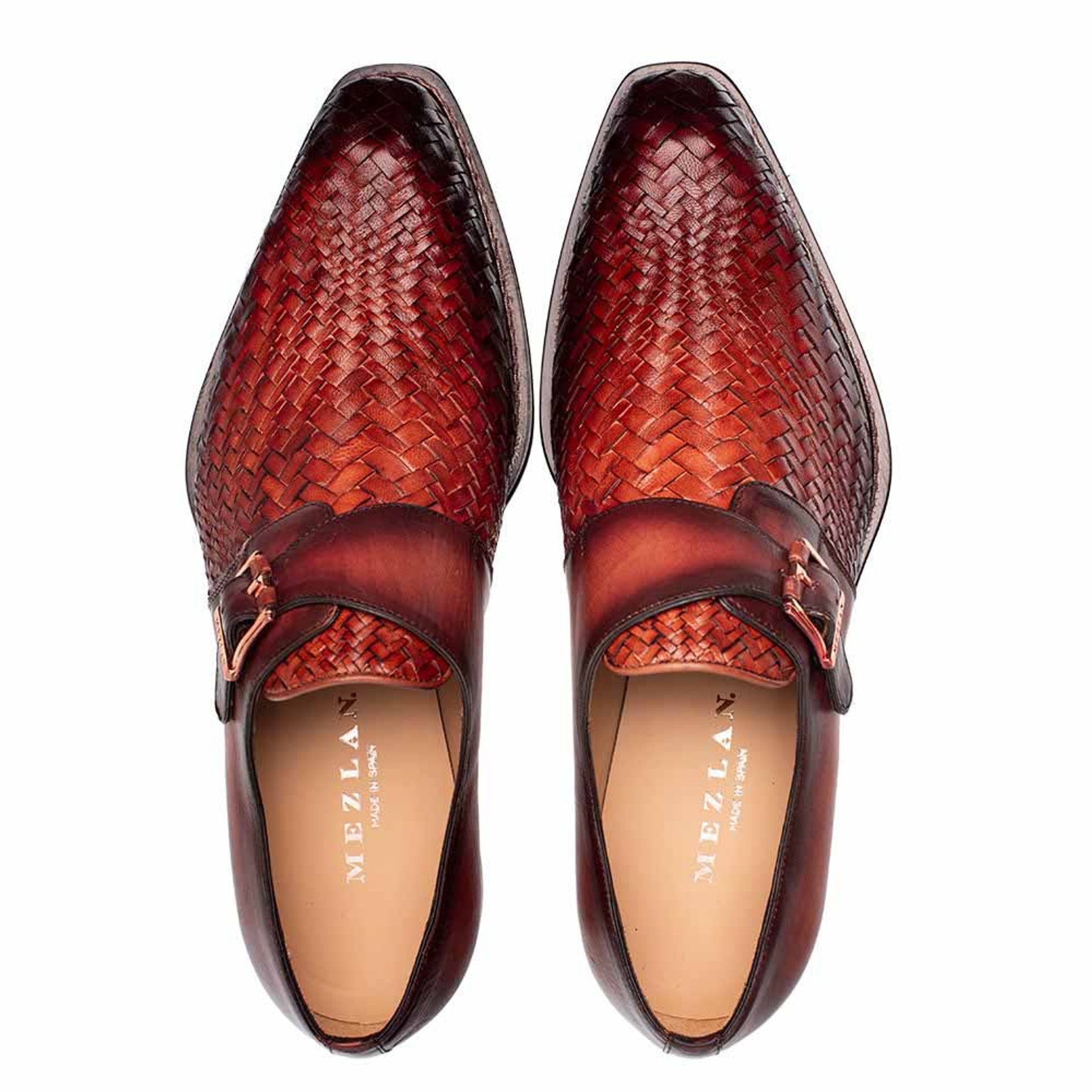 Mezlan Temi Monk Strap Calfskin Shoes