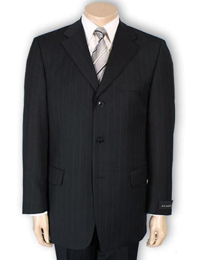 Cheap Priced Men's Dress Suit For Sale 2or3or4 Button Style normal Black Pinstripe Light Weight On Sale