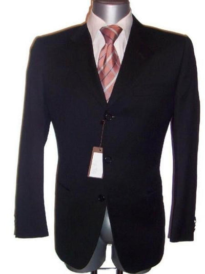 Fine Men's Dress Formal Jet Black Super Cheap Priced Business Suits Clearance Sale year round
