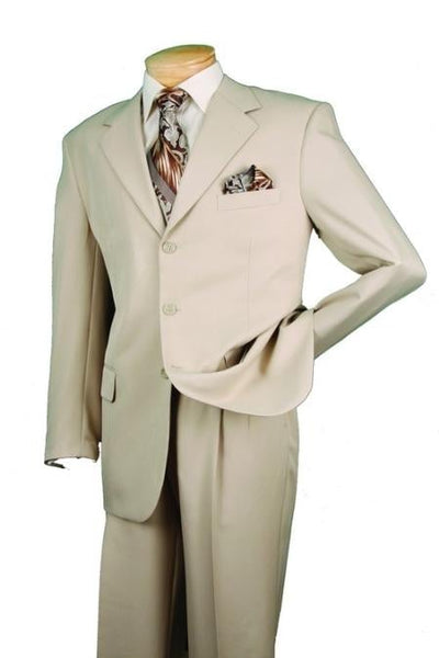 Men's Beige affordable Cheap Priced Business Suits Clearance Sale online sale Available in 2 or Three ~ 3 Buttons Style Regular Classic Cut
