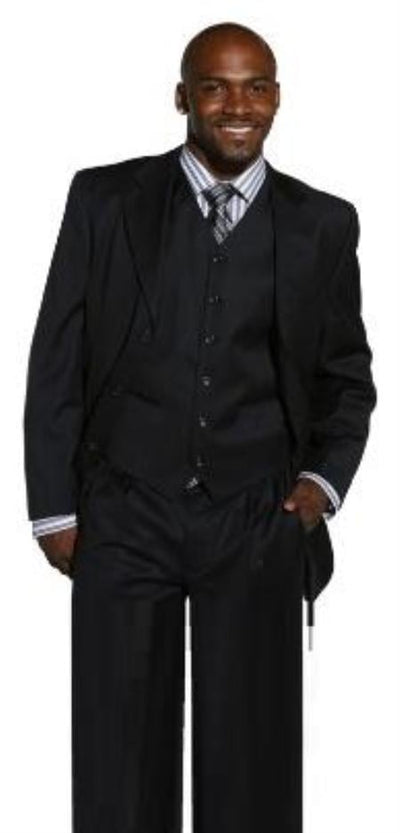 Men's High High Vested 3 Piece Dress three piece suit Pleated Pants Wool Cheap Priced Business Suits Clearance Sale Available in 2 or Three ~ 3 Buttons Style Regular Classic Cut