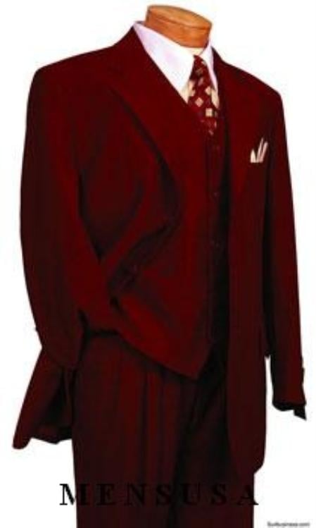 Burgundy ~Maroon Suit ~ Wine Color DRESS three piece Cheap Priced Business Suits Clearance Sale 2 Button 3 Pieces With Regular Cut Smooth Soft Fabric Men's Suits Classic Cut?