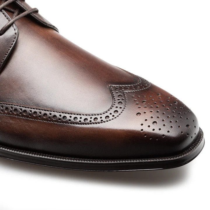 Tasso Wing Tip Derby Chestnut By Mezlan Made In Spain Brand