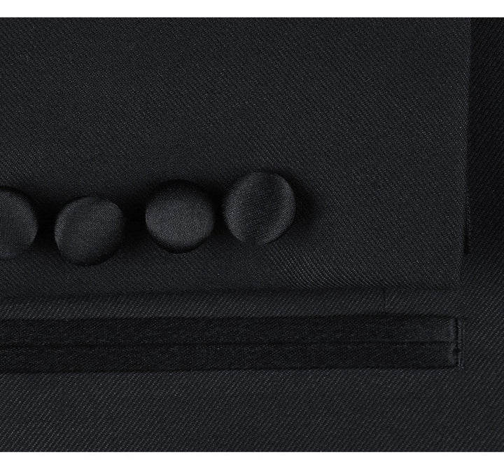 Classic Black Two Button Men's Tuxedo