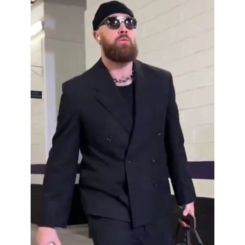 Travis Kelce AFC Championship Black Suit