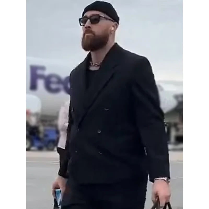 Travis Kelce AFC Championship Black Suit