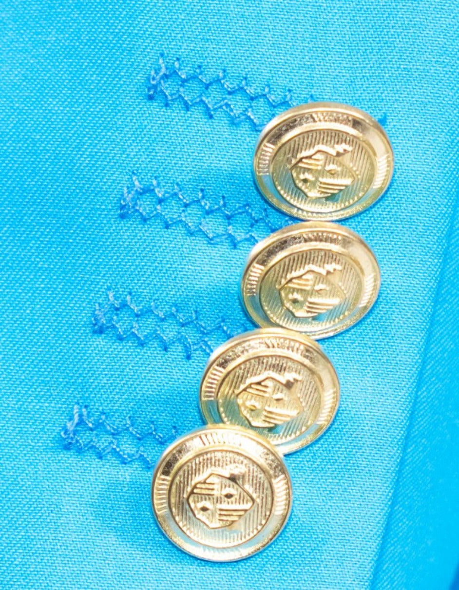 Turquoise Slim-Fit 3-Piece Suit