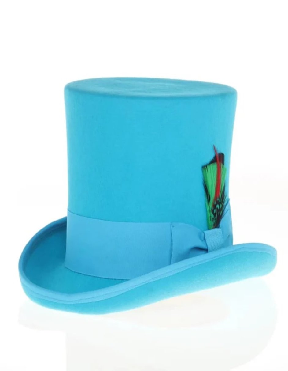 Victorian Steampunk Loden Felt Top Hat