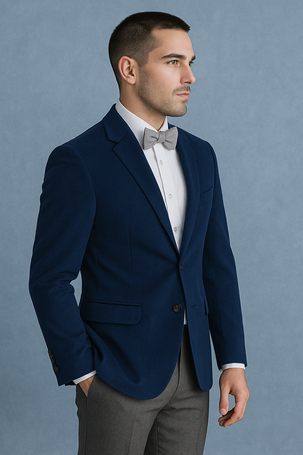 Mens Velvet Dinner Jacket - Mens Tuxedo Blazer With Trim Shawl Collar Navy Blue