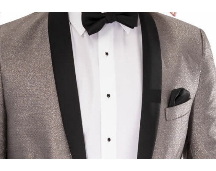 Slim Fit Black Tuxedo w/Satin Shawl Lapel