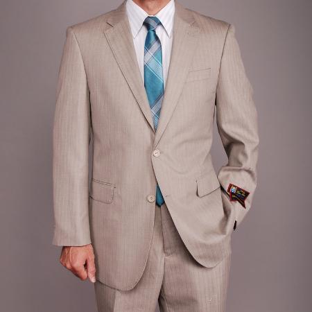 Tweed 3 Piece Suit - Tweed Wedding Suit Mens Sand Herringbone Tweed 2-button Khaki 2 Piece Suits - Two piece Business suits Suit mensusa