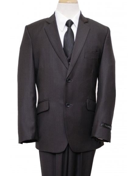 WSS Patterned Black Vested Suit  - Tezoyuca main image 0