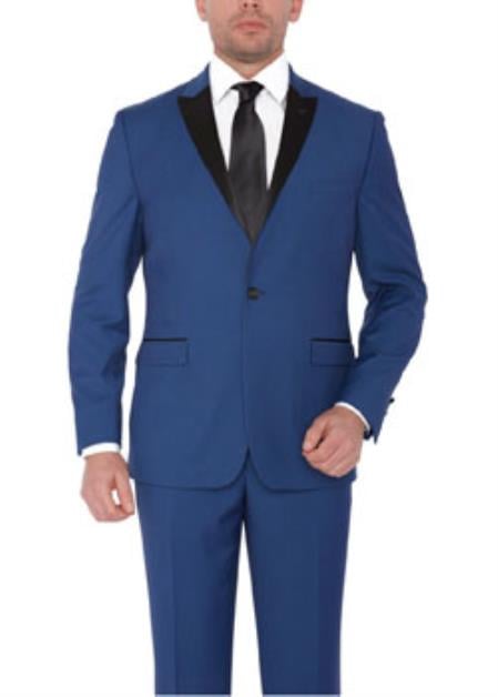 Teal Indigo Bright Blue Cobalt Blue And Pinstripe Suits main image 0