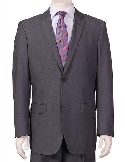Men's Vitali Authentic 2 Button Charcoal Slim Fit Suit - Color: Dark Grey Suit
