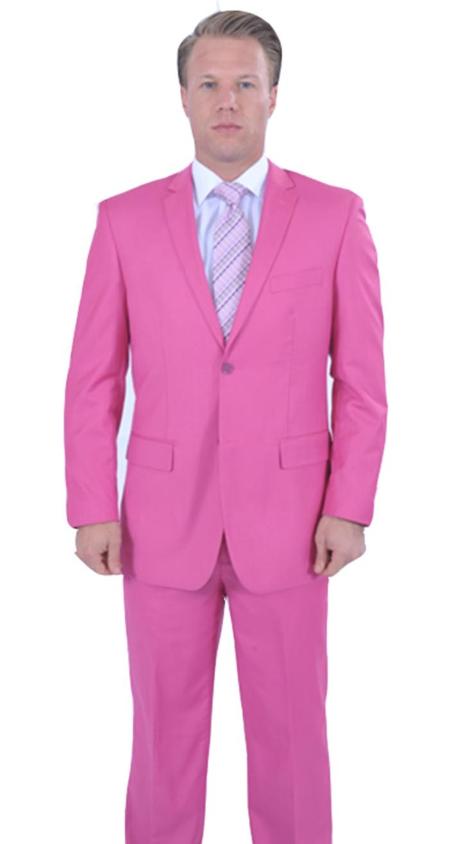 Pink Passion Tailored Suit Mens Suit With Fuchsia Stripe