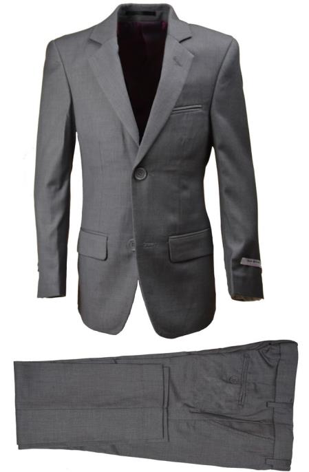 Boys Husky Suit Light Gray Boy's Suit Perfect for toddler Suit wedding attire outfits