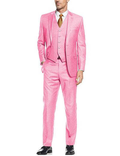 Men's Light ~ Baby Pink Suit - Slim Fit Cut