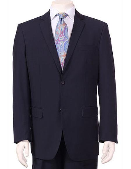 Men's Vitali Authentic 2 Button Dark Navy Slim Fit Suit