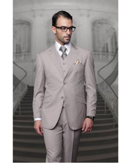 Braveman Men's 2 Button Modern Fit Suit in Tan main image 0